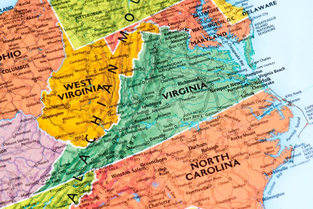 Map of VA